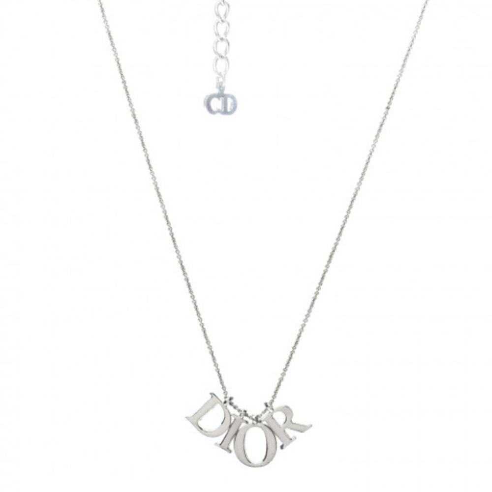 CHRISTIAN DIOR
Silver Logo Letters Necklace vintage galliano